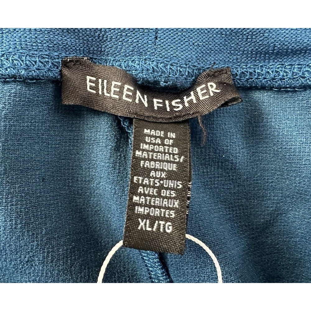 NEW Eileen Fisher Slim Washable Crepe Ankle Pants Blue Atlan Career Size XL NWT - Picture 4 of 11